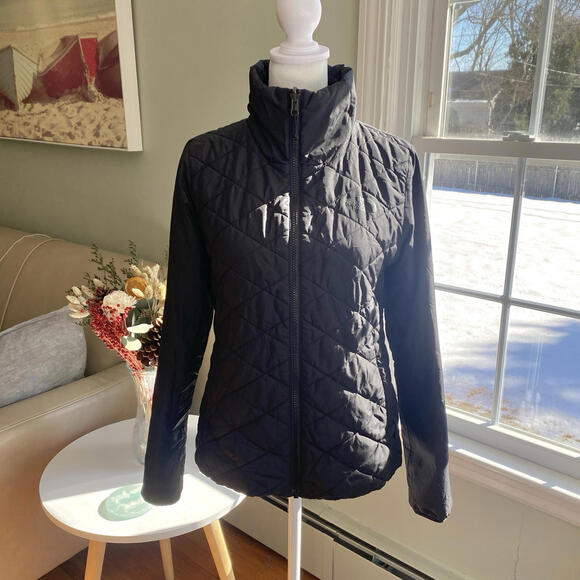The North‎ Face Womens Mock Neck Full Zip Puffer Jacket Black Size Small - Picture 1 of 5